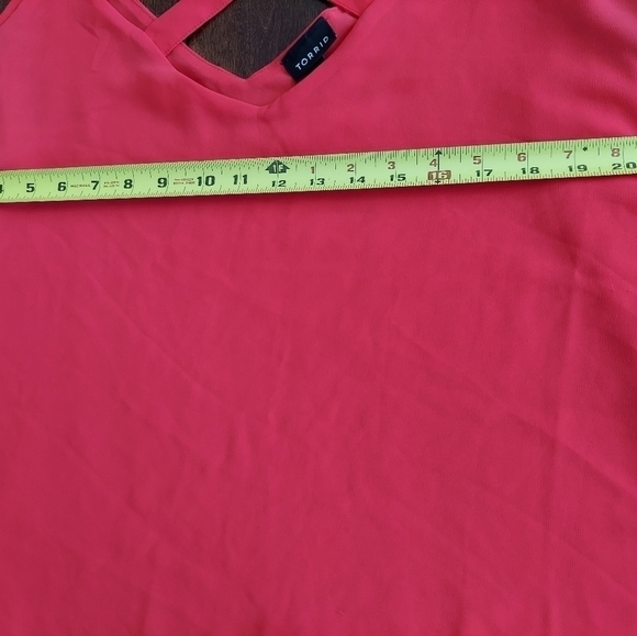 Torrid Coral/Red Lightweight Spaghetti Strap Corsett Top Size 3 (3X) - Picture 6 of 14